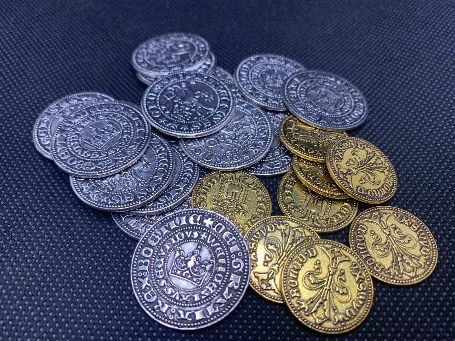Medieval coin set (for board games, larp etc)