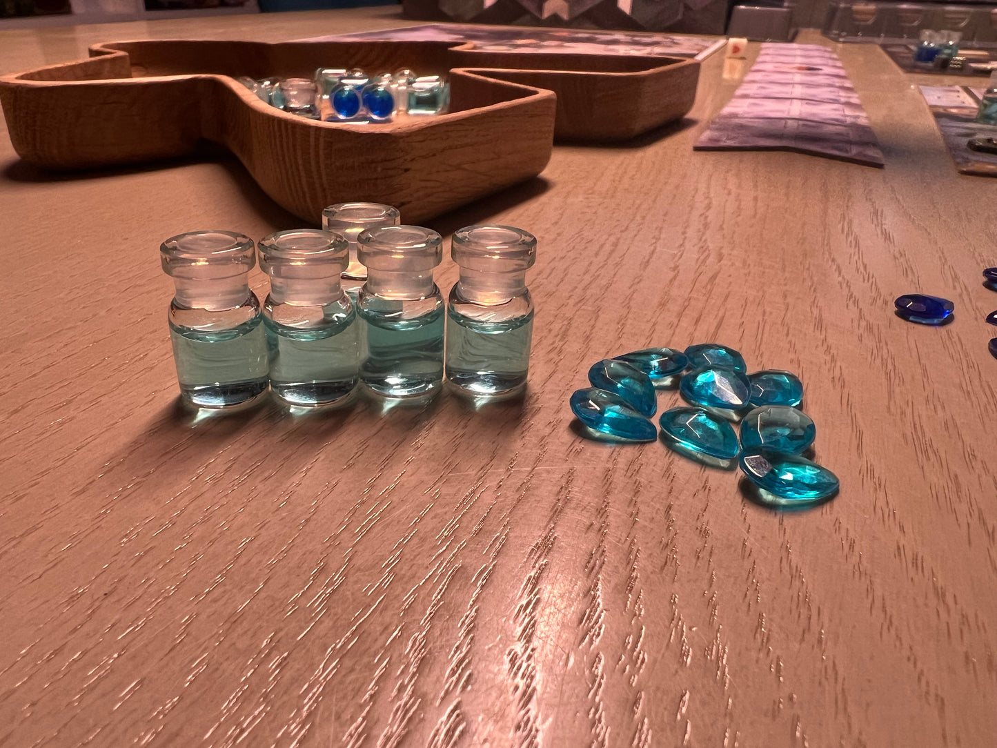 Premium Glass Water Tokens for Anachrony – Durable, Leak-Proof Glass Bottles in Two Shades of Blue (45 Tokens)