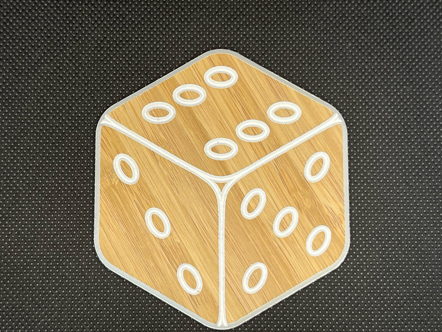 Premium Bamboo Coasters - in shape of Dice, set of 6