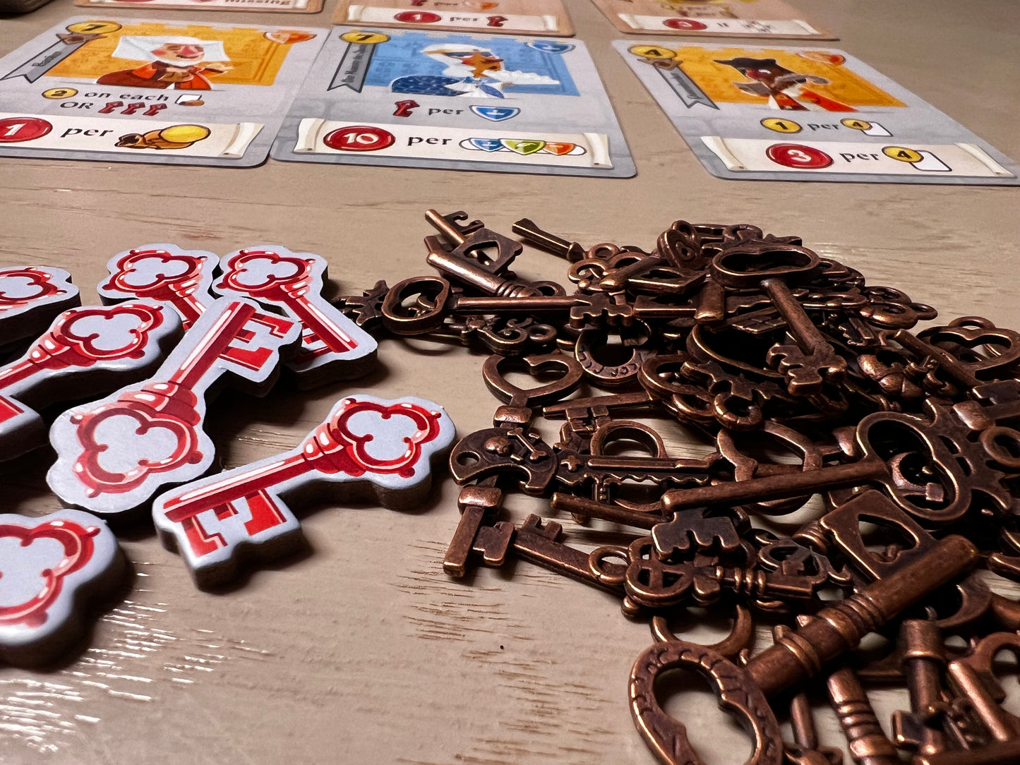 Castle Combo Metal Key Tokens - Set of 60 Cute Game Upgrades in Multiple Designs