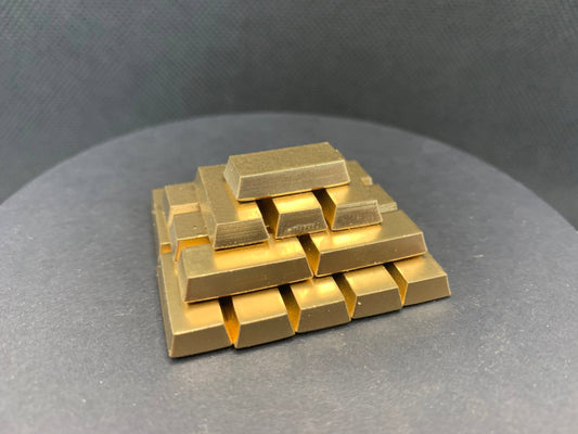 Teotihuacan gold bars (25 metal board game token upgrades)