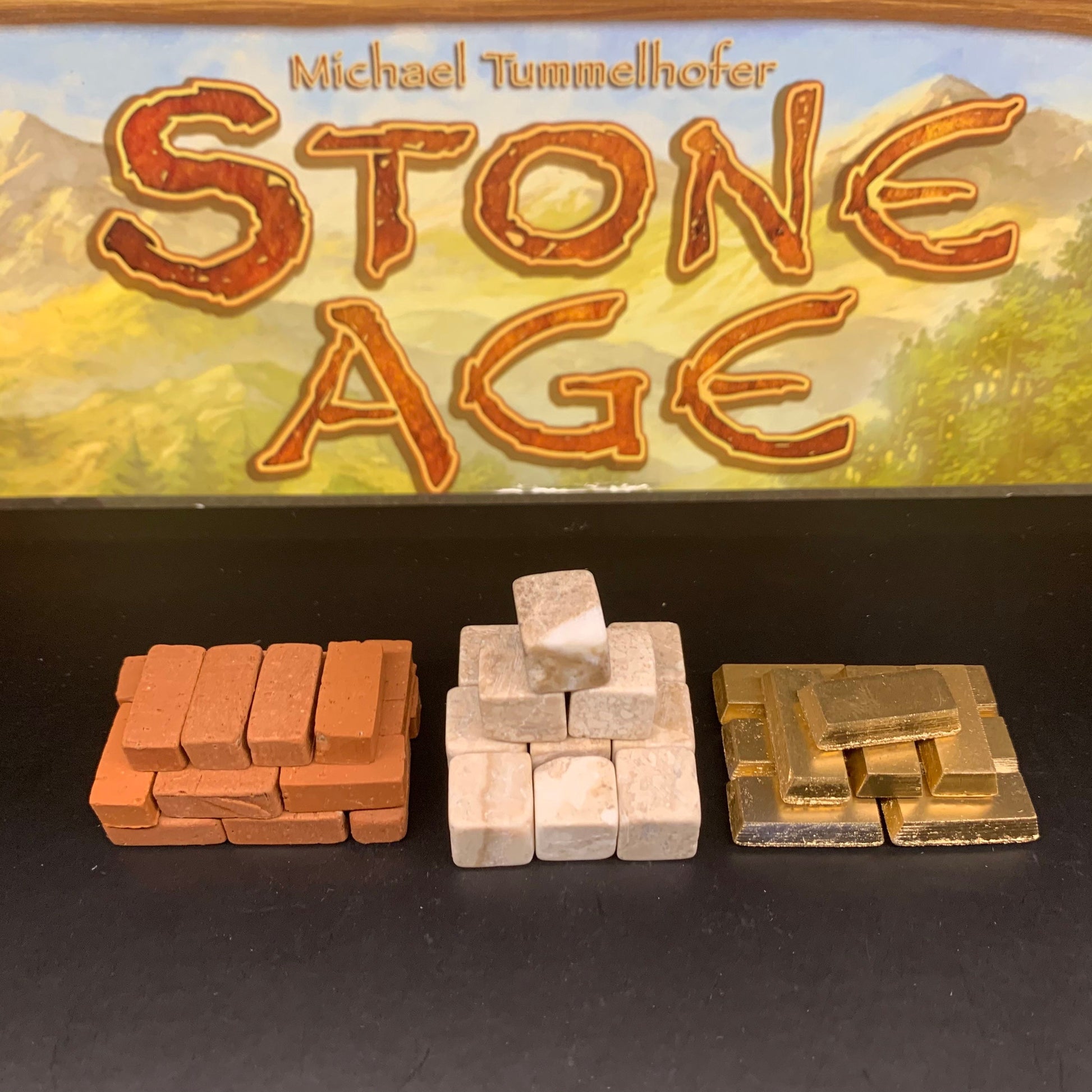 Ceramic board game bricks (30 board game token upgrades for Stone Age, Agricola etc)