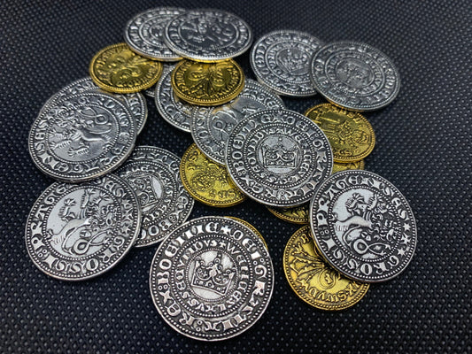 Medieval coin set (for board games, larp etc)