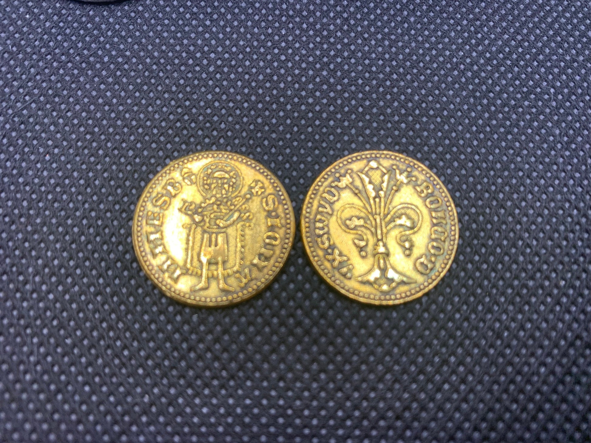 15th-Century Replica Metal Coins for Pax: Renaissance – Set of 36 Durable Zinc Alloy Coins in Silver and Gold