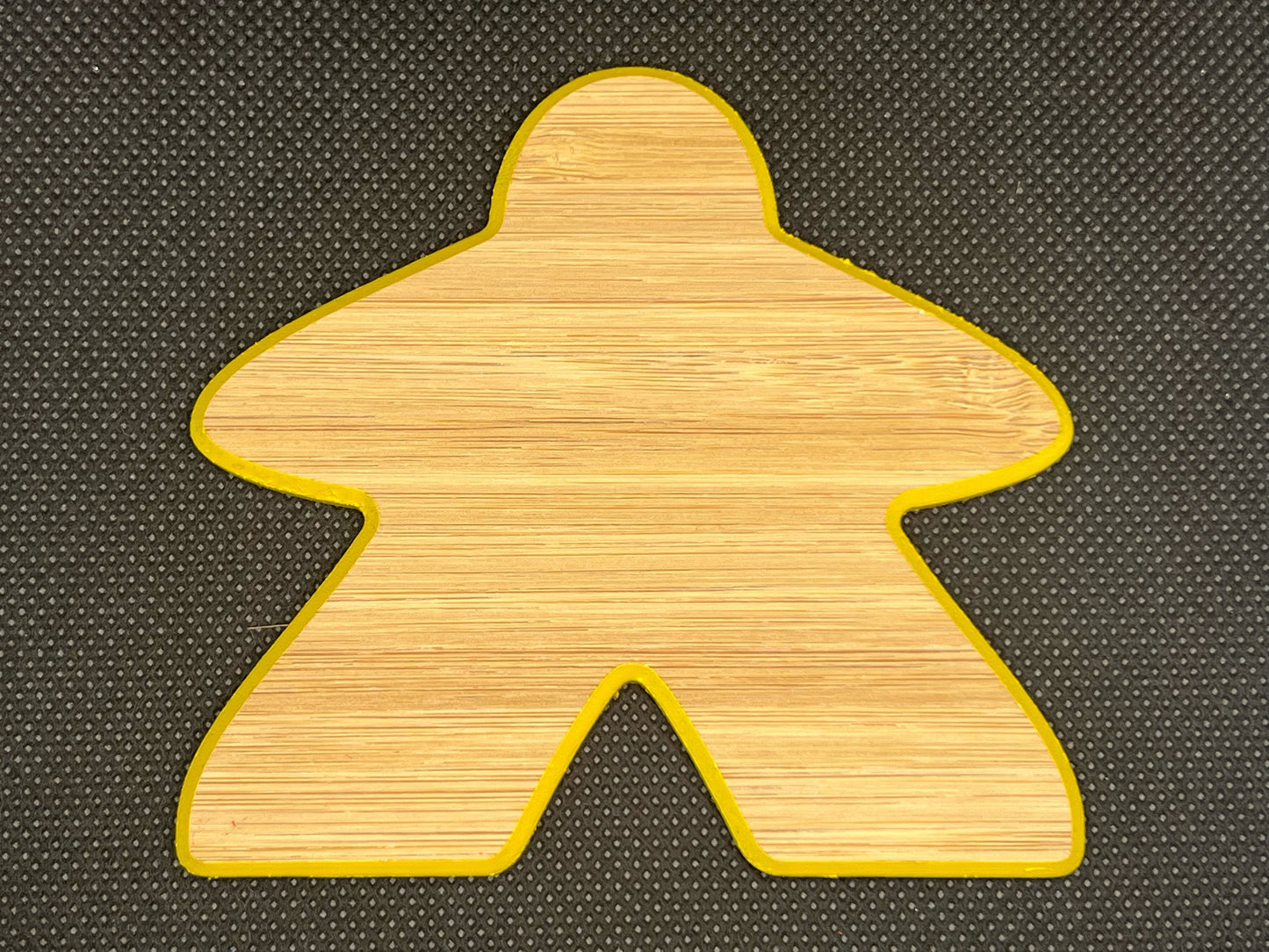 Premium Meeple Coasters - Bamboo with colored edges