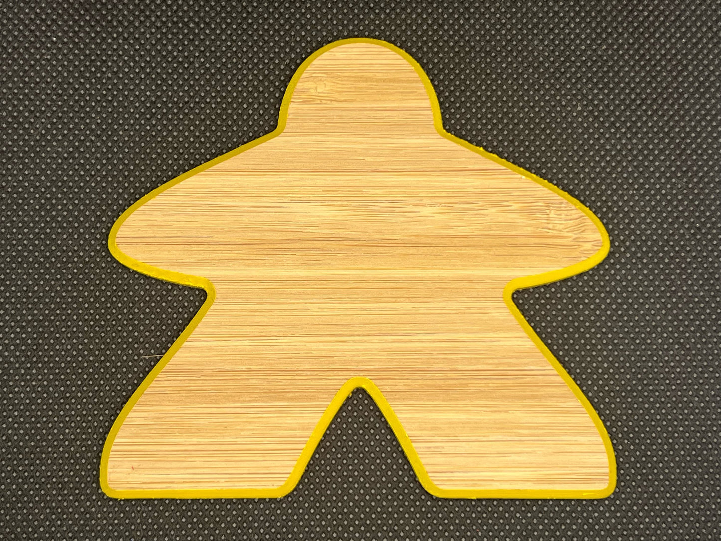 Premium Meeple Coasters - Bamboo with colored edges, set of 4