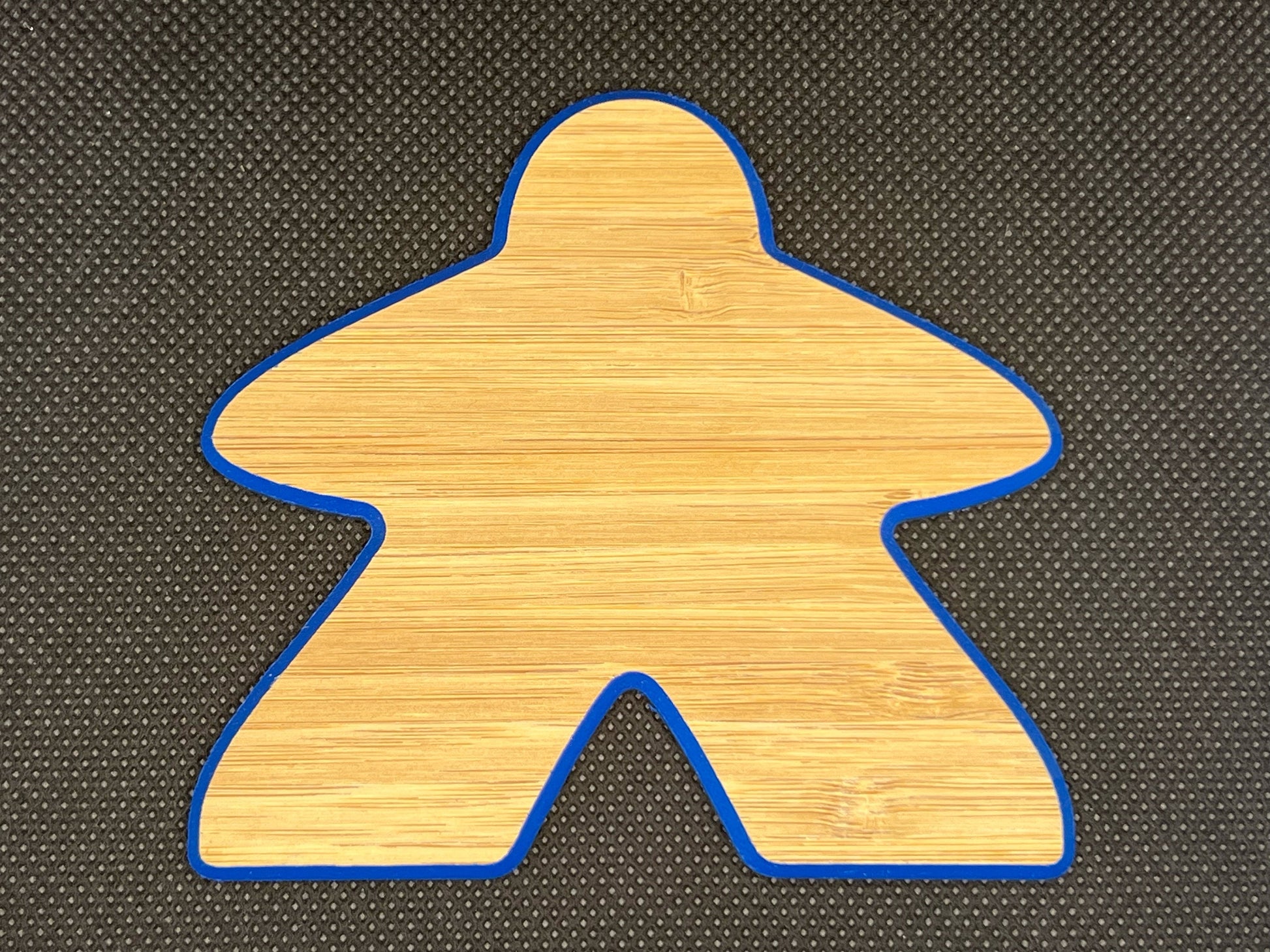 Premium Bamboo Coasters - in shape of a Meeple, set of 6