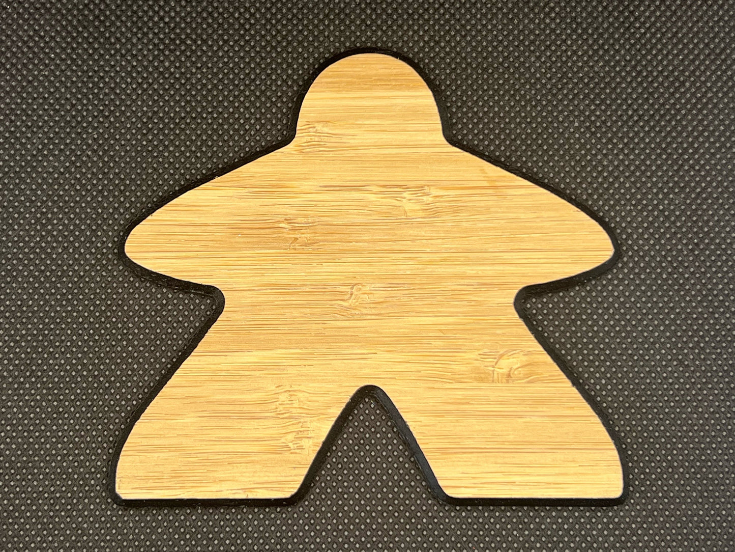 Premium Bamboo Coasters - in shape of a Meeple, set of 6