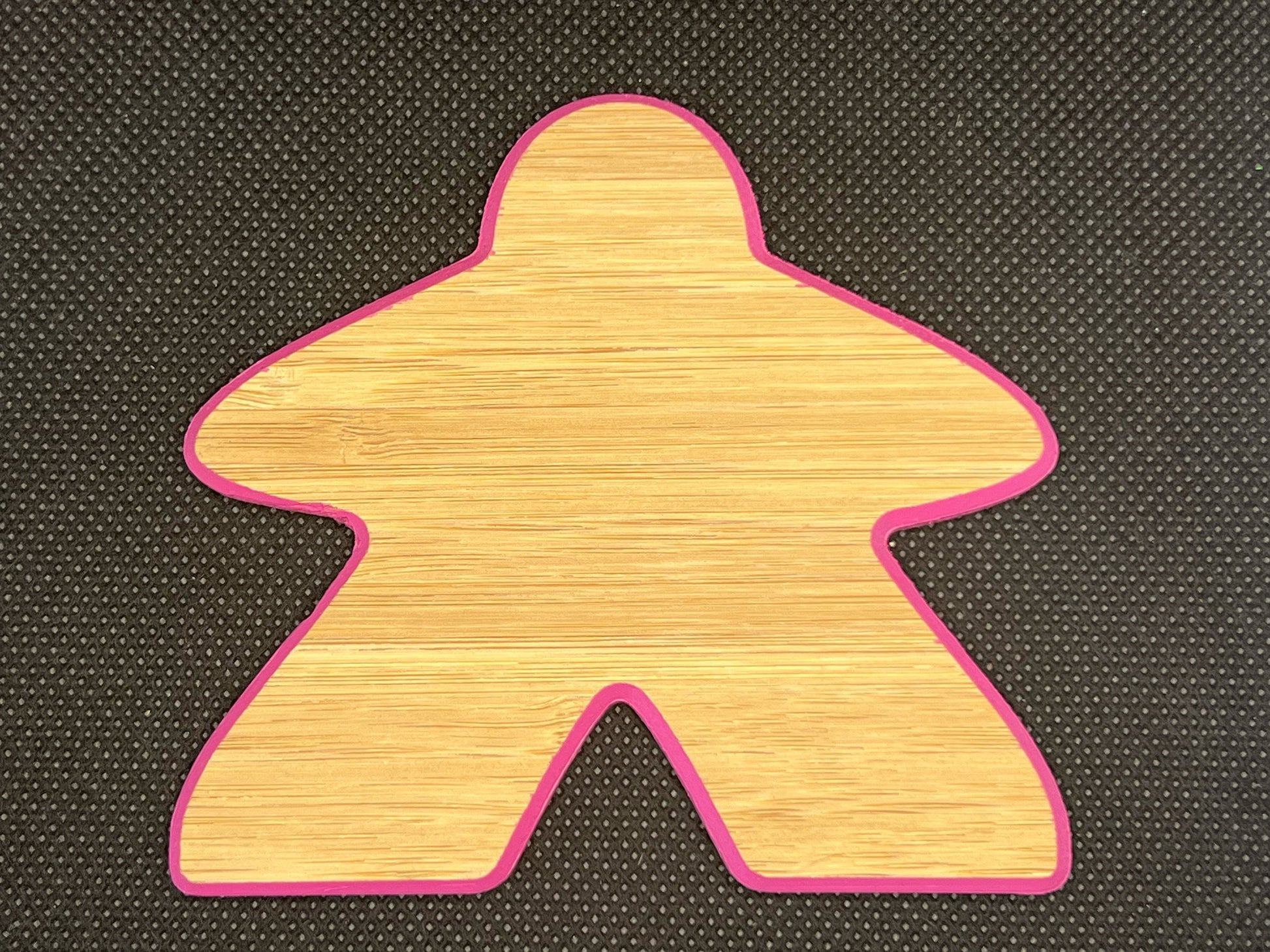 Premium Meeple Coasters - Bamboo with colored edges