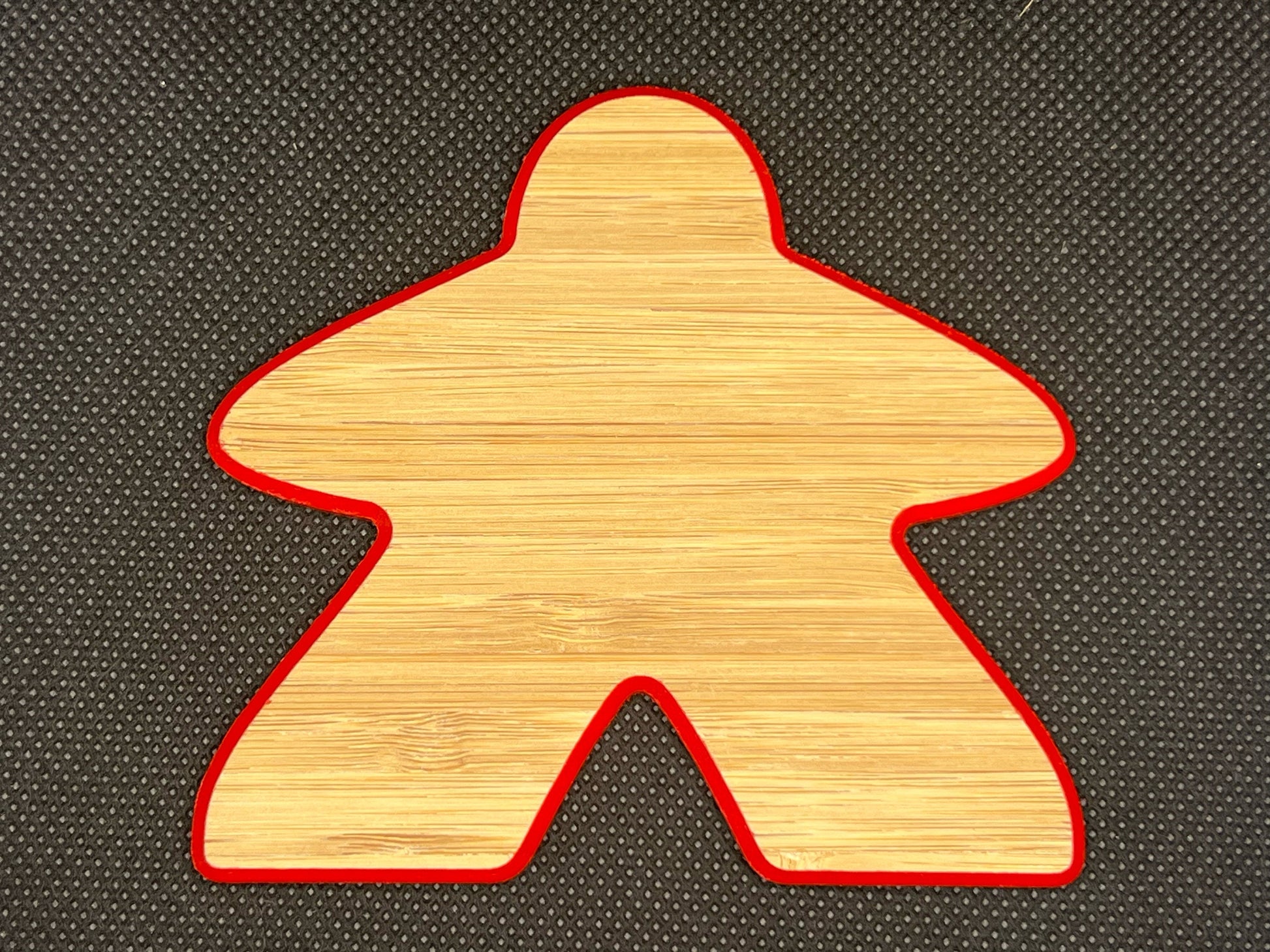 Premium Bamboo Coasters - in shape of a Meeple, set of 6