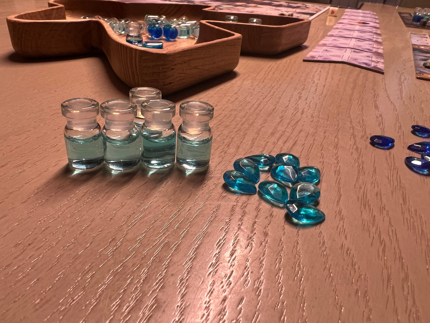 Premium Glass Water Tokens for Anachrony – Durable, Leak-Proof Glass Bottles in Two Shades of Blue (45 Tokens)