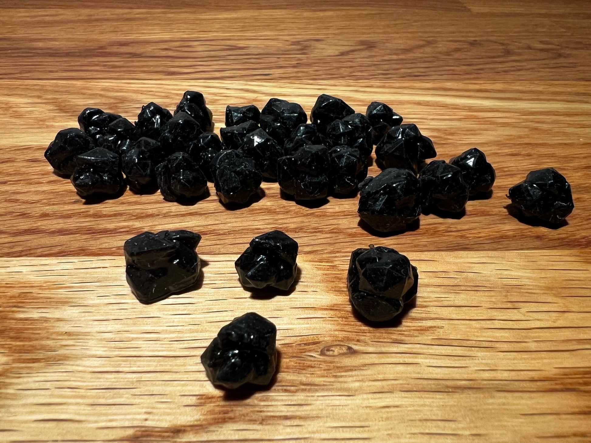 Black coal crystals (deluxe board game tokens)