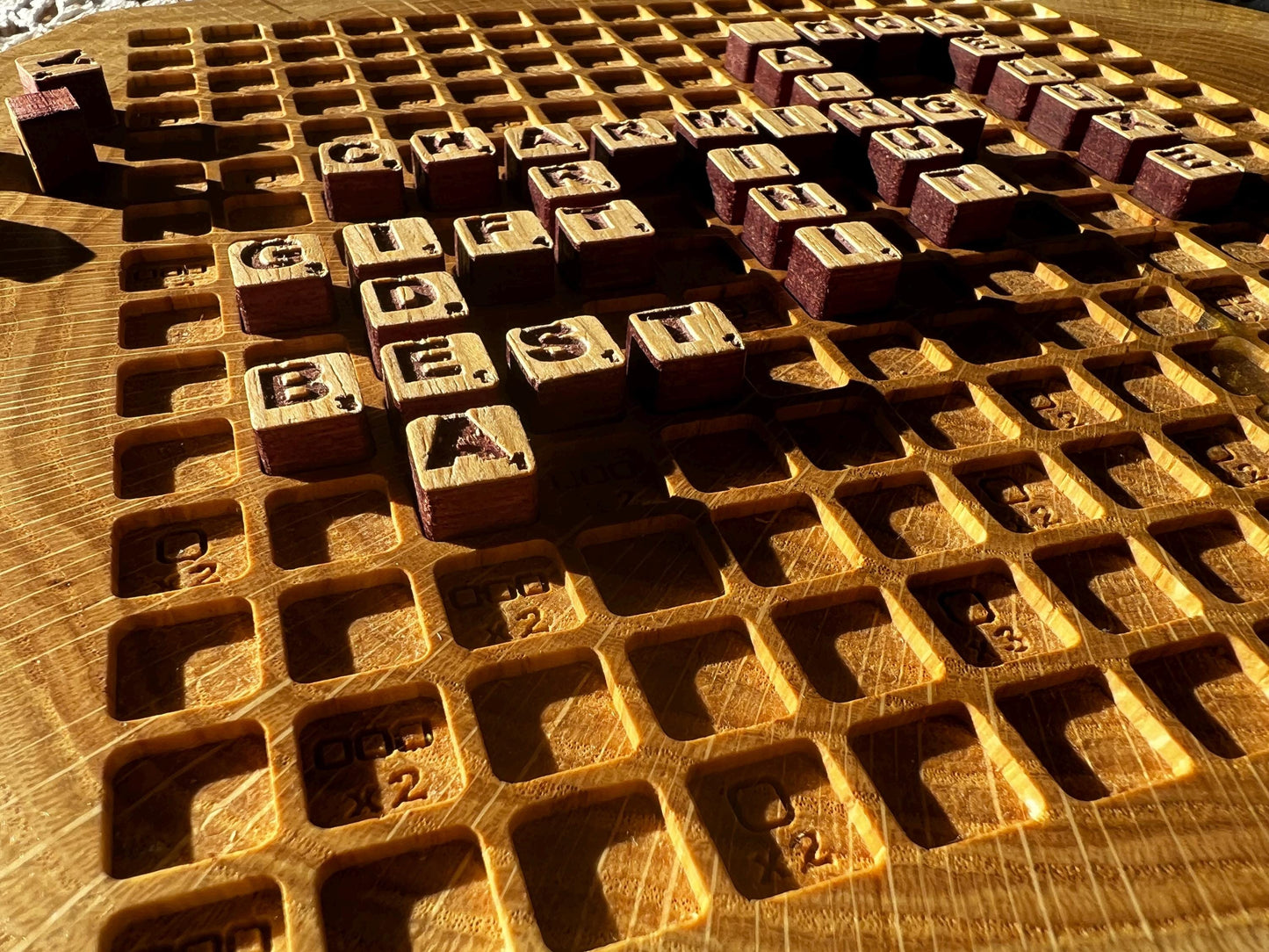 Luxury wooden mini scrabble replacement set